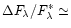 $\Delta F_{\lambda}/F^*_{\lambda} \simeq$