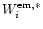 $W_{i}^{\rm em,*}$