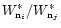 $W^*_{{\rm n}_{i}}/W^*_{{\rm n}_{j}}$