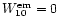 $W^{\rm
em}_{10} = 0$