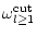 $\displaystyle \omega_{l\ge1}^{\rm cut}$