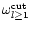 $\omega_{l\ge1}^{\rm cut}$