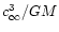 $c_\infty ^{3}/GM$
