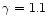 $\gamma=1.1$