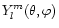 $Y_l^m(\theta,\varphi)$