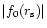 $\vert f_0(r_{\rm s})\vert$