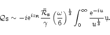 \begin{displaymath}{\cal Q}_{\rm S}\sim -i{\rm e}^{iz_{\rm R}}{{\bar{\cal R}_{\r...
...)^{1\over3}
\int_0^\infty{{\rm e}^{-iu}\over u^{1\over3}}\d u.
\end{displaymath}