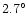 $2.7^\circ$