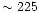 $\sim 225$