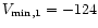 $V_{\min,1} = -124$