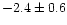 $-2.4 \pm 0.6$