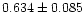 $0.634 \pm 0.085$