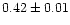 $0.42 \pm 0.01$