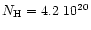 $N_{\rm H}=4.2~10^{20}$