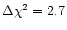$\Delta \chi^{2}=2.7$