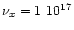 $\nu_x=1~10^{17}$