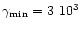 $\gamma_{\rm min}= 3~10^3$