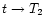 $t \rightarrow T_2$