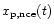 $x_{\rm {p, nce}} (t)$