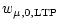 $\displaystyle w_{\mu, 0, \rm {LTP}}$
