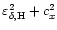 $\varepsilon^2_{\delta, \rm {H}} +
c^2_x$