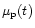 $\mu_{\rm p} (t)$