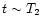 $t \sim T_2$