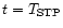 $t = T_{\rm {STP}}$