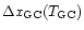 $\Delta x_{\rm {GC}} (T_{\rm {GC}})$