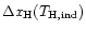 $\Delta x_{\rm H} (T_{\rm {H, ind}})$