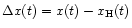 $\Delta x (t) = x (t) - x_{\rm H}
(t)$