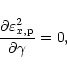 \begin{displaymath}\frac{\partial\varepsilon^2_{x, {\rm p}}}{\partial\gamma} = 0 ,
\end{displaymath}