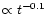 $\propto t^{-0.1}$