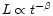 $L
\propto t^{-\beta}$