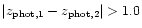 $\vert z_{\rm phot, 1}-z_{\rm phot, 2}\vert>1.0$