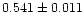 $0.541\pm0.011$