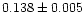 $0.138\pm0.005$