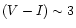 $(V-I)\sim3$