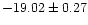 $-19.02\pm0.27$