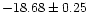 $-18.68\pm0.25$