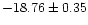$-18.76\pm0.35$