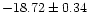$-18.72\pm0.34$