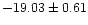 $-19.03\pm0.61$