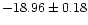 $-18.96\pm0.18$