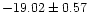 $-19.02\pm0.57$