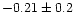 $-0.21\pm0.2$