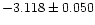 $-3.118\pm0.050$