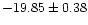 $-19.85\pm0.38$