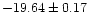 $-19.64\pm0.17$