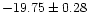 $-19.75\pm0.28$